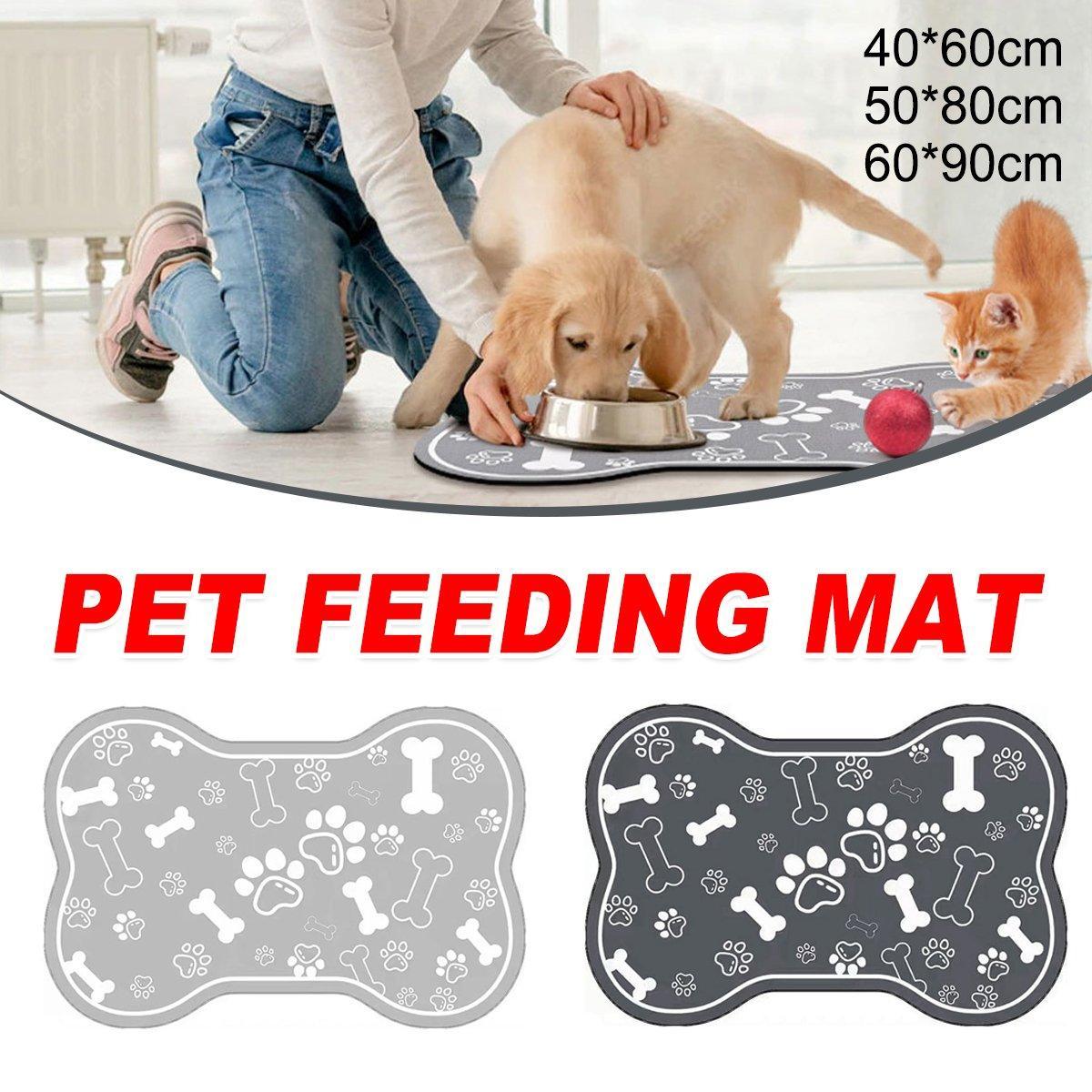 Premium Diatom Mud Pet Feeding Mat Non-Slip - Black 60 x 90cm