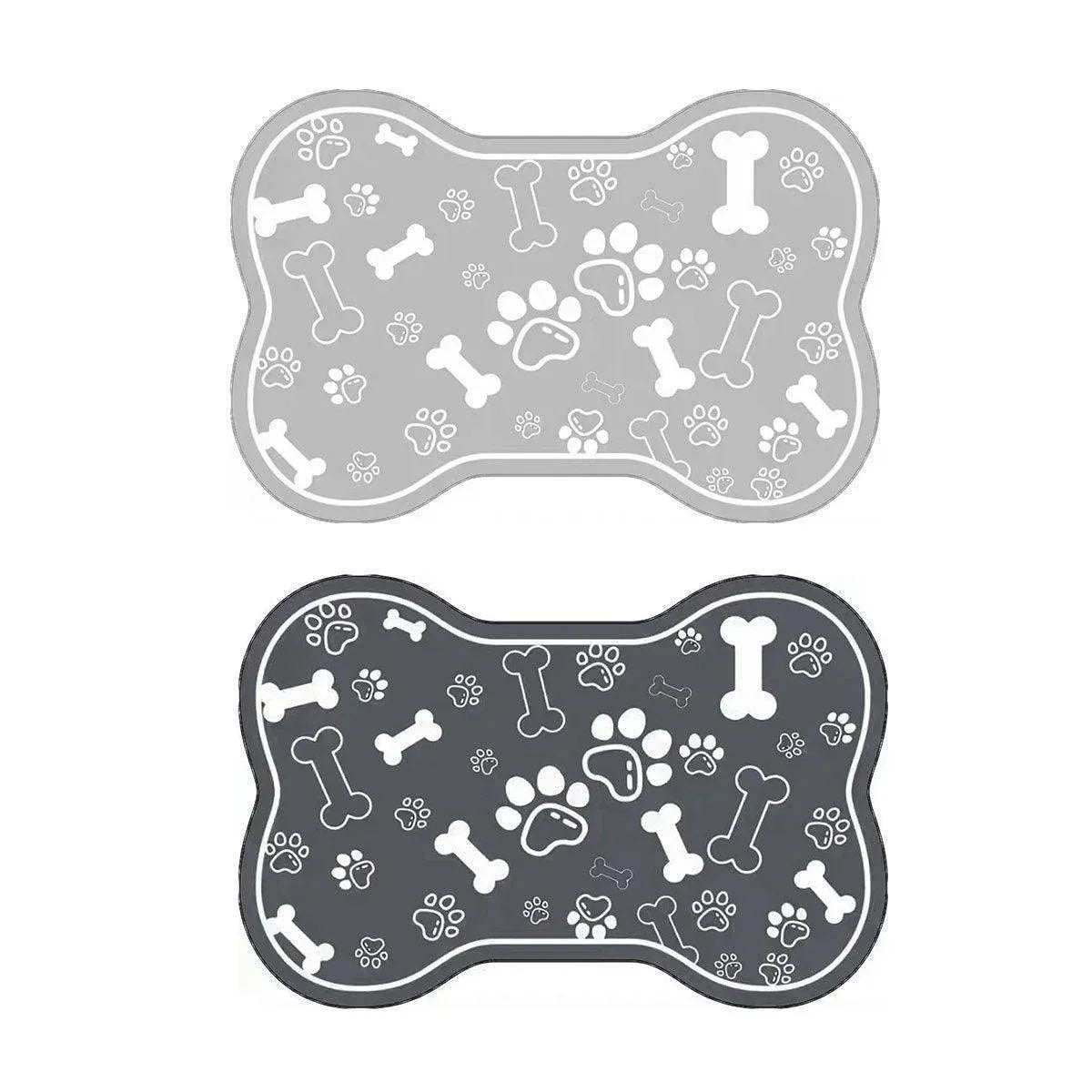 Premium Diatom Mud Pet Feeding Mat Non-Slip - Grey 50 x 80cm