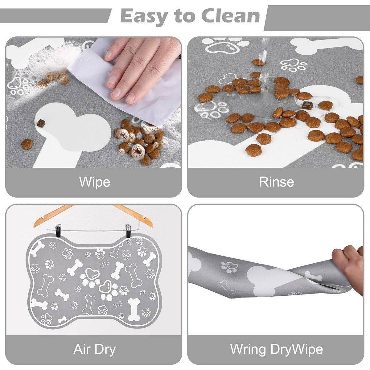 Premium Diatom Mud Pet Feeding Mat Non-Slip - Grey 50 x 80cm
