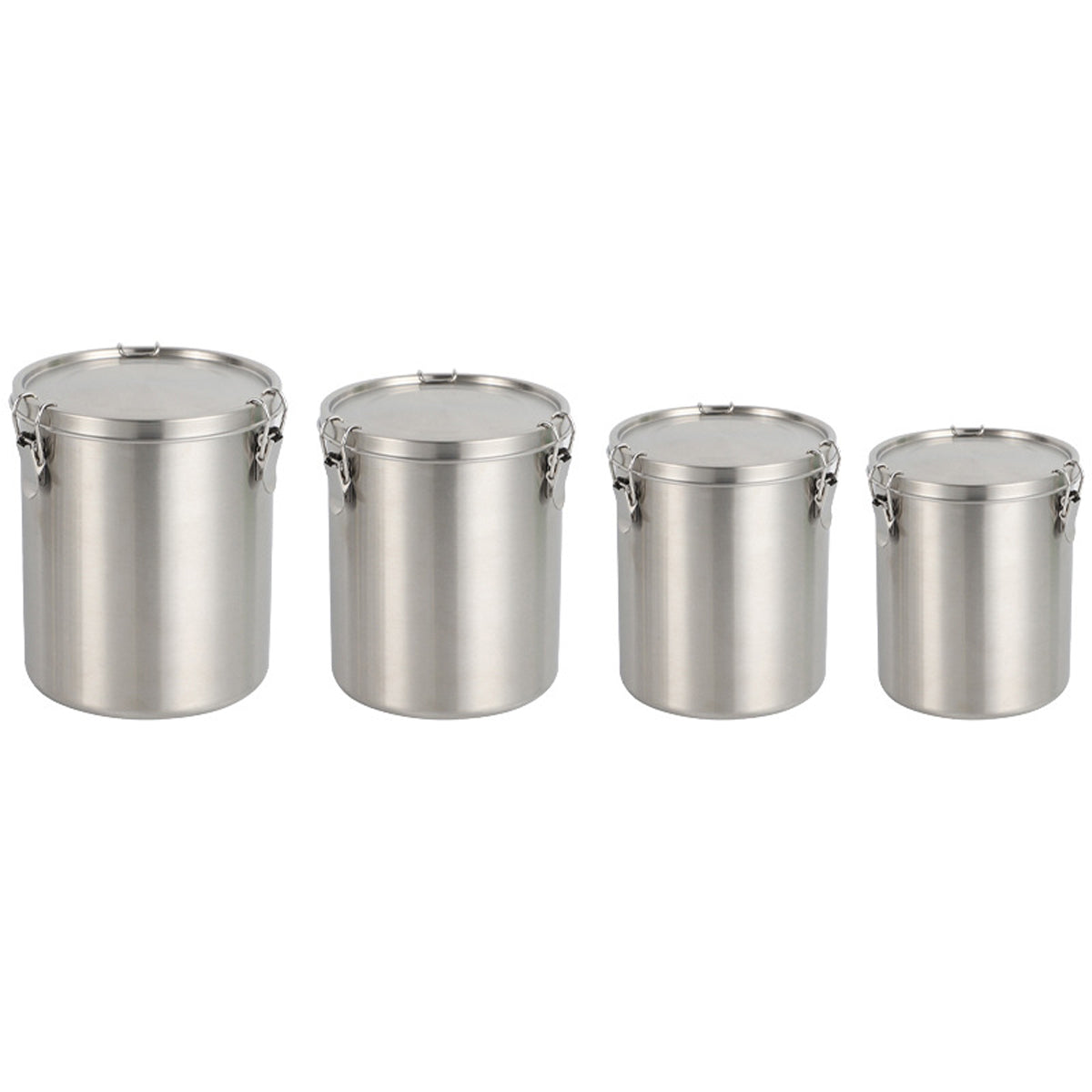 Stainless Steel Pet Food Storage Bucket, Airtight Seal, 1000ml