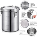 Stainless Steel Pet Food Storage Bucket, Airtight Seal, 1000ml - SuperSaverAU - view 4