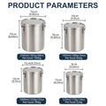 Premium Stainless Steel Pet Food Storage Bucket – 1600ml