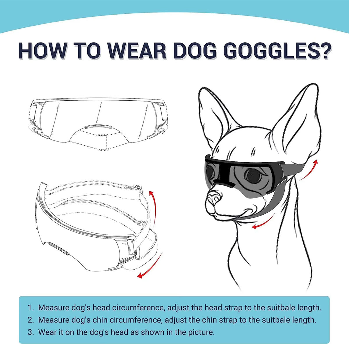 Premium Dog Sunglasses UV Eye Shield - Black