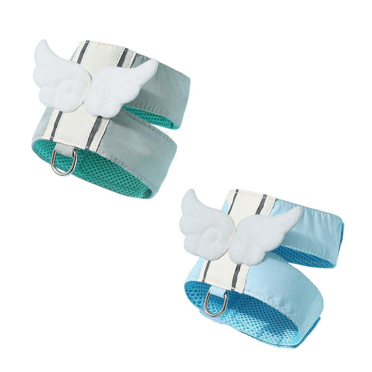 Premium Angel Wings Pet Harness & Leash Set - Blue M