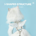 Premium Angel Wings Pet Harness & Leash Set - Blue M