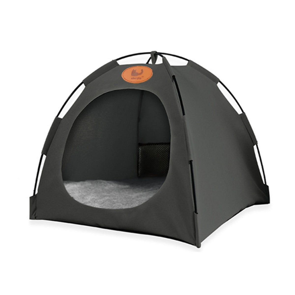 Folding Camping Pet Tent Bed for Cats & Small Pets - Grey, Size L - SuperSaverAU - view 8
