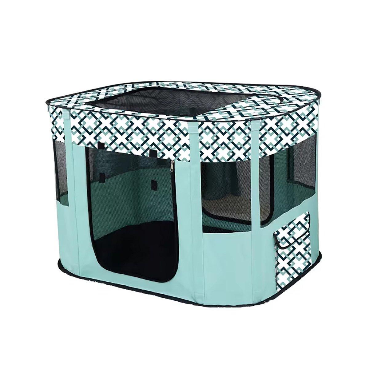 Foldable Pet Fence Tent - Portable Waterproof Kennel for Cats & Dogs, M Size