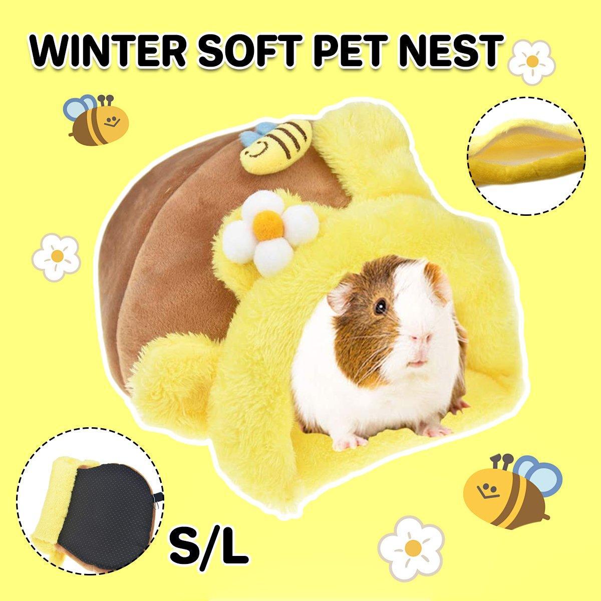 Wear-resistant Pet Bird Nest Cotton Padded Small Animal Bed Cozy Honeypot Design - S