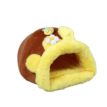 Wear-resistant Pet Bird Nest Cotton Padded Small Animal Bed Cozy Honeypot Design - S