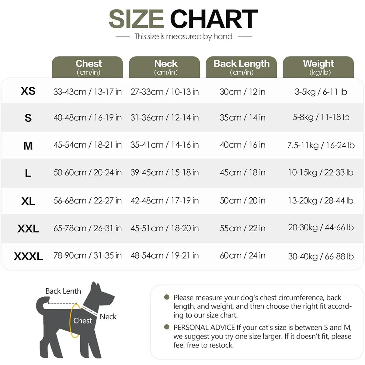 Premium Calming Dog Vest Breathable Thunder Wrap - Army Green XXL