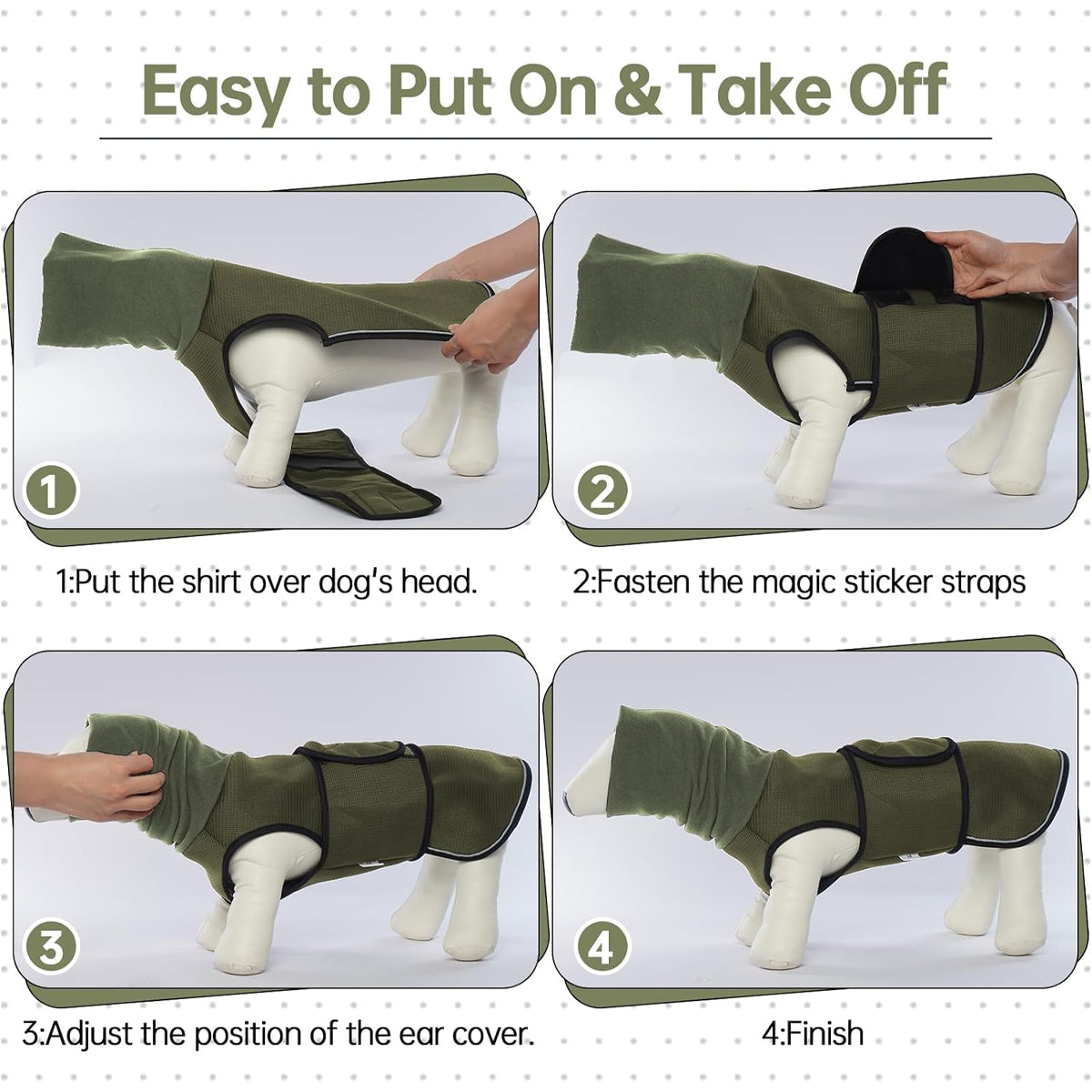 Calming Dog Vest for Stress Relief, Travel, Thunder Wrap Jacket - L