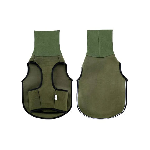 Premium Calming Dog Vest Breathable Thunder Wrap - Army Green XS