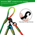 Premium Hands-Free Crossbody Dog Leash - Black 230cm