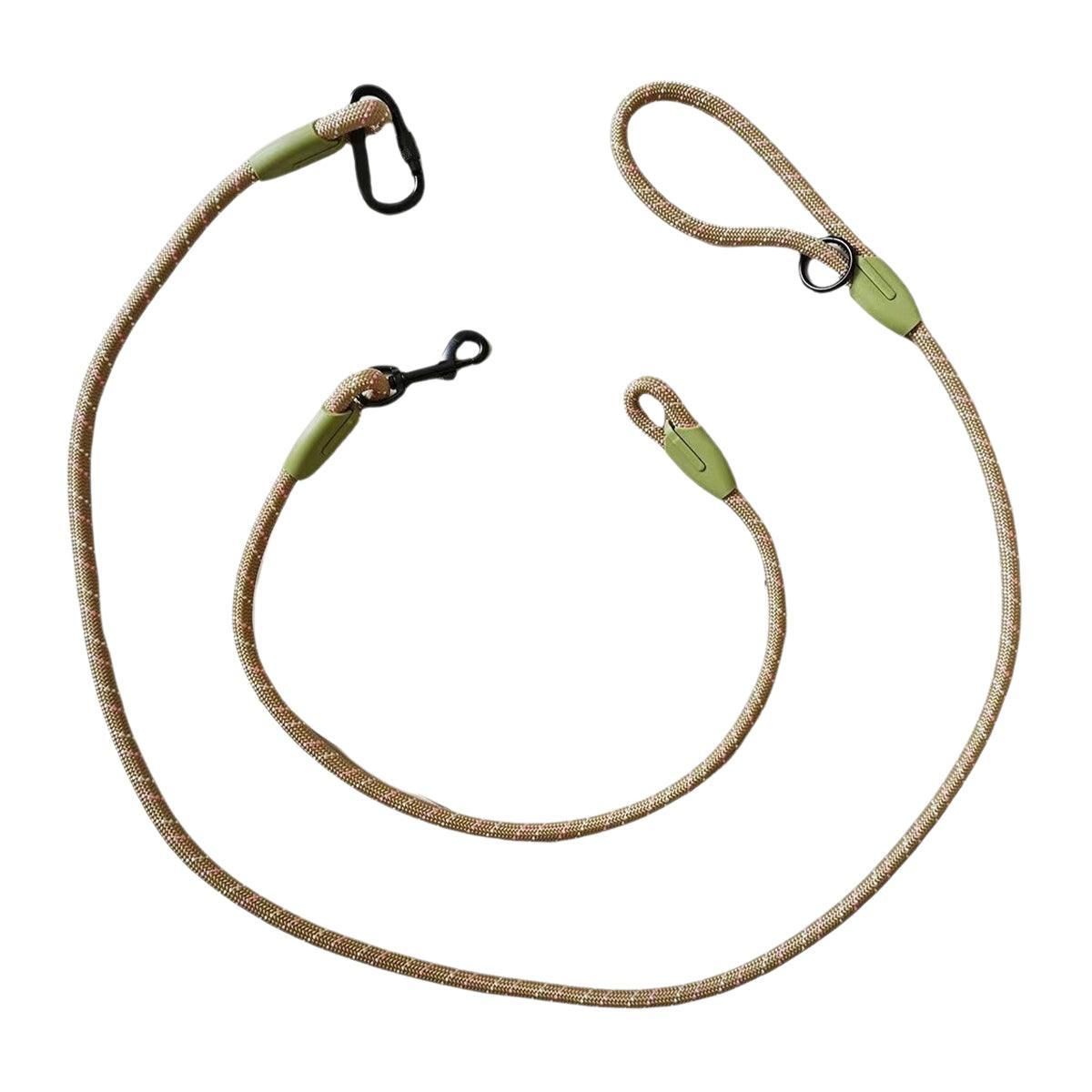 Premium Hands-Free Crossbody Dog Leash - Khaki 230cm