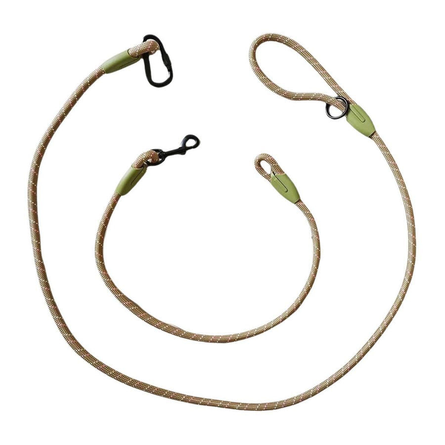 Premium Hands-Free Crossbody Dog Leash - Khaki 230cm