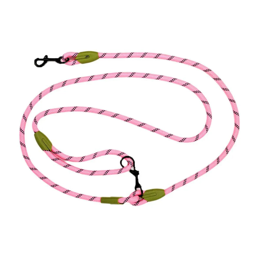 Premium Hands-Free Crossbody Dog Leash - Pink 230cm