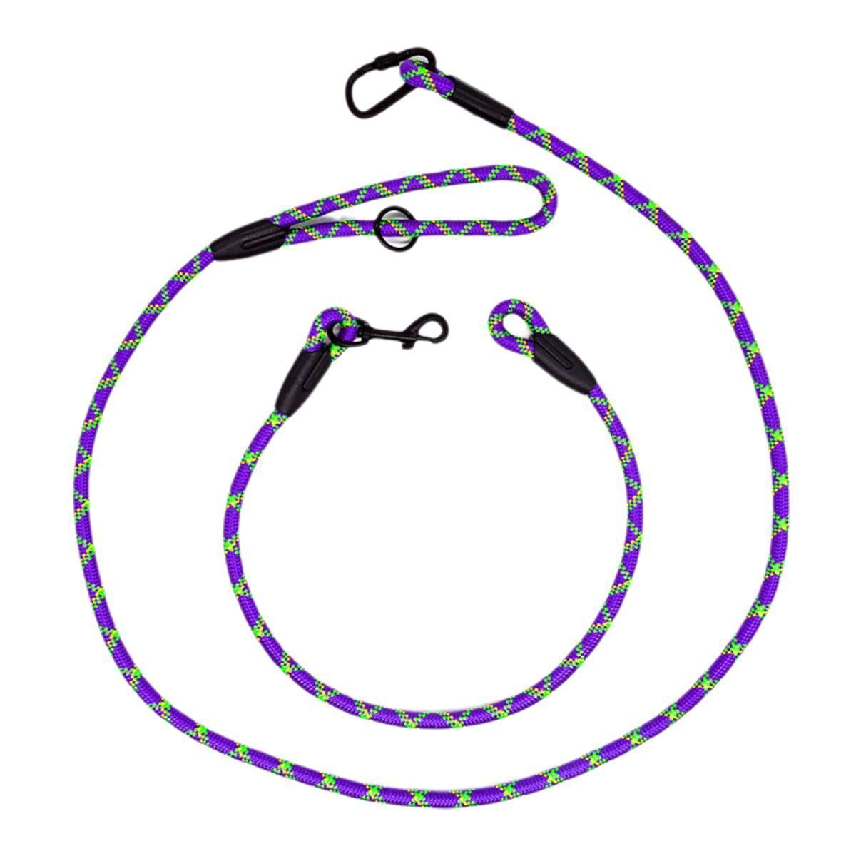 Premium Hands-Free Crossbody Dog Leash - Purple 230cm