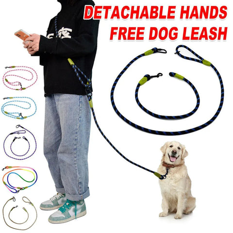 Premium Hands-Free Crossbody Dog Leash - Purple 230cm