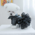 Pet Dog Cat Clothes Leather Sequin Skirt Outfit - M, Autumn Winter Fashion - SuperSaverAU - view 4