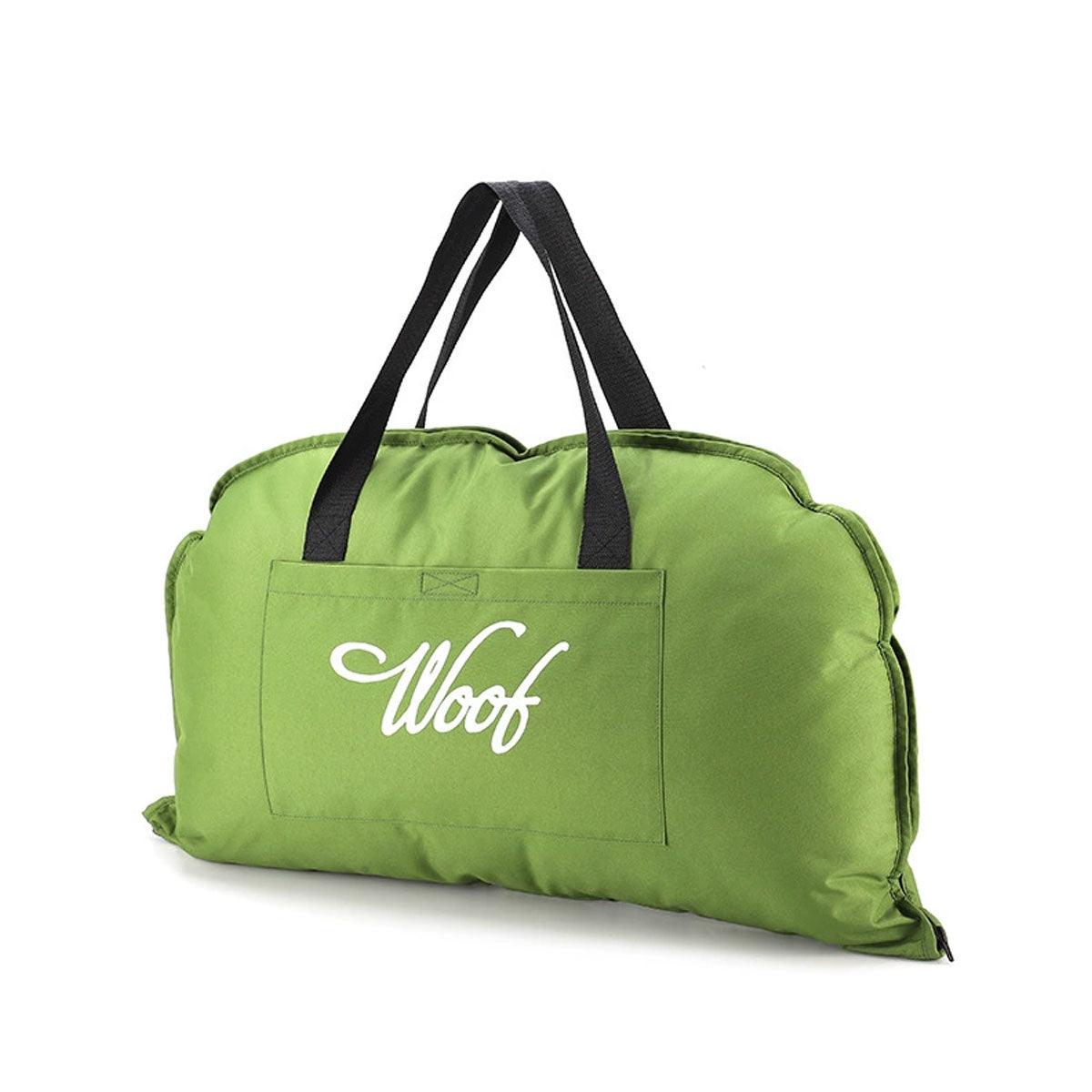 Portable Waterproof Dog Mat - Foldable Zippered Travel Bed - Green Size