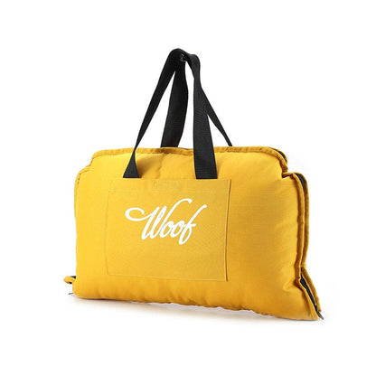 Portable Waterproof Dog Mat - Foldable, Zippered, Indoor/Outdoor Use - Yellow