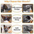 Premium Adjustable Mesh Dog Muzzles 2pcs - Black S