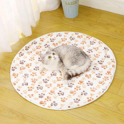 Waterproof Dog Pads Round Diaper Pads Pet Training Pads for Puppies and Dogs - White-75cm