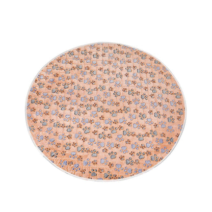 Waterproof Dog Pads Round Diaper Pads Pet Training Pads for Puppies and Dogs - Khaki-55cm