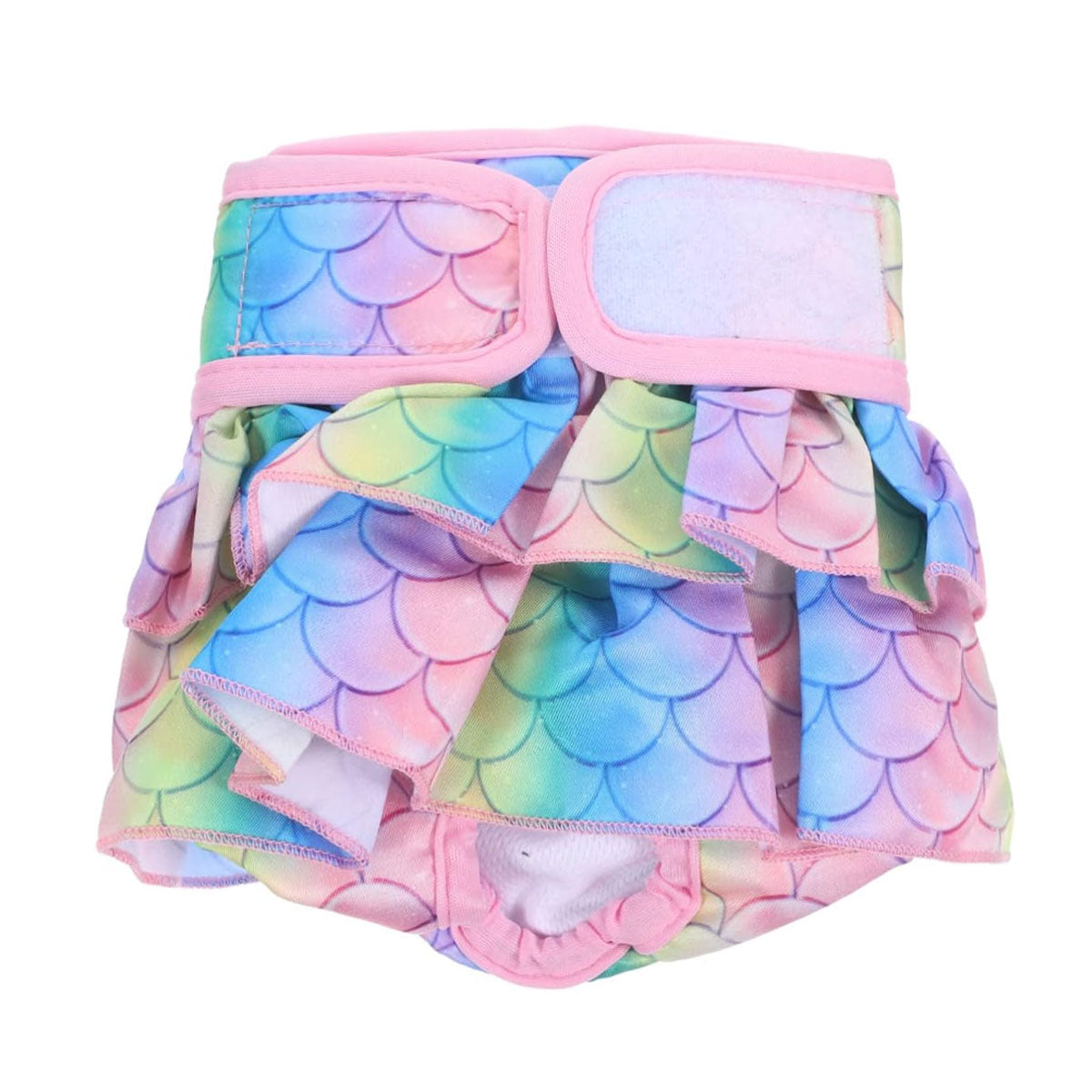 Premium Reusable Female Dog Diaper Skirt with 5-Layer Absorption - Denim Print XL