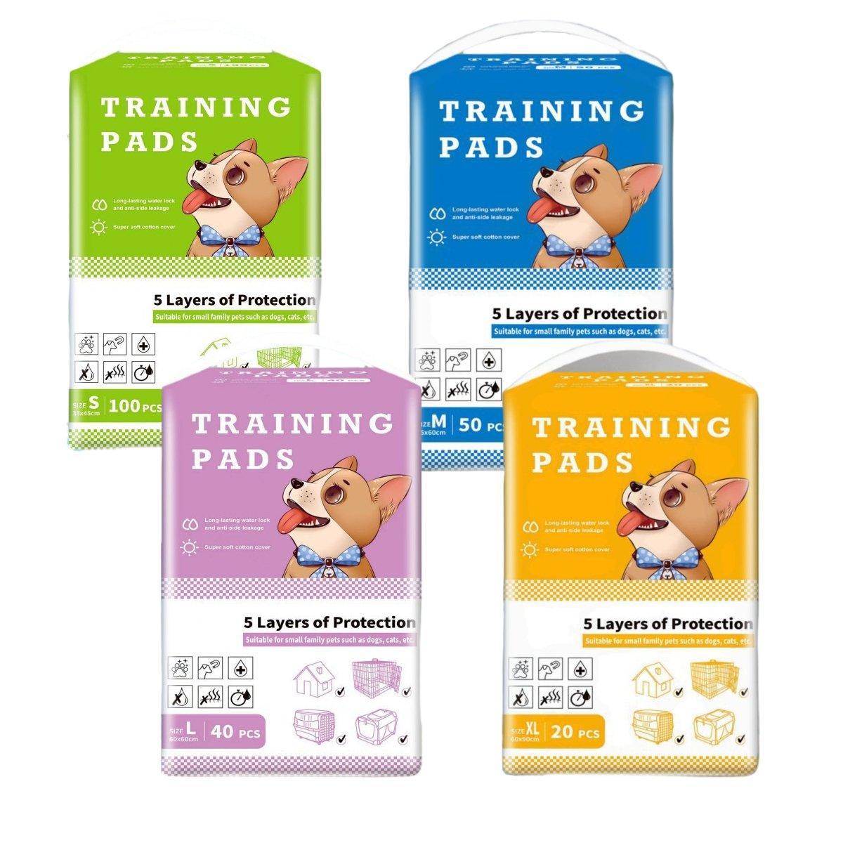 Large Puppy Dog Training Pads - Absorbent Thickened Pee Pads Mat Indoor - M (60*45cm) - 50PCS - SuperSaverAU - view 2