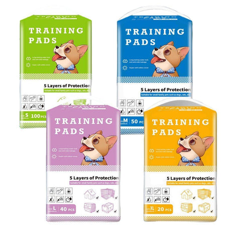 Large Puppy Dog Training Pads - Absorbent Thickened Pee Pads Mat Indoor - M (60*45cm) - 50PCS - SuperSaverAU - view 2