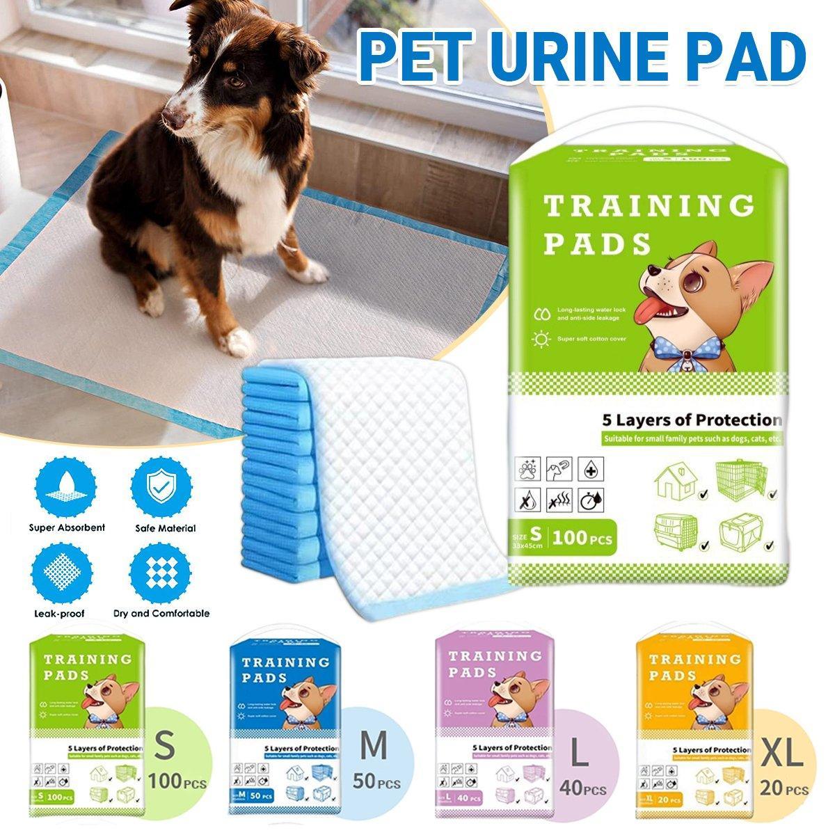 Large Puppy Dog Training Pads - Indoor Absorbent Pee Pads Mat - S (45*33cm) - 100PCS