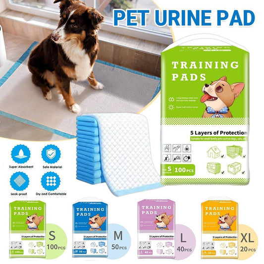 Large Puppy Dog Training Pads - Indoor Absorbent Pee Pads Mat - S (45*33cm) - 100PCS