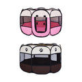 Premium Foldable Octagonal Pet Pen - Coffee L