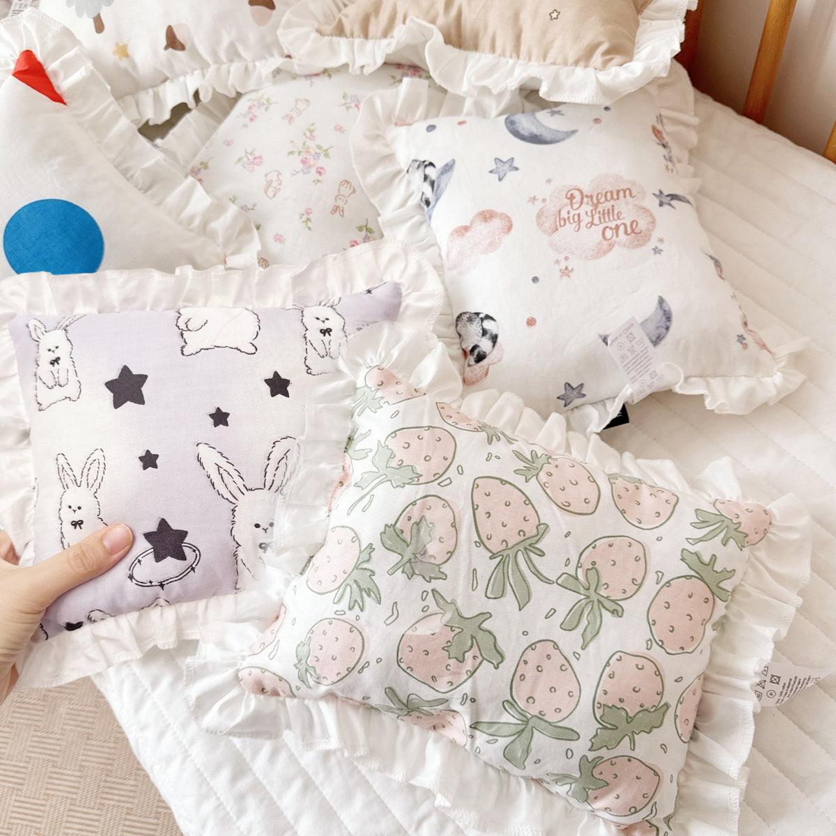 Premium Lace Cat Pillow Soft Pet Cushion - White Rabbit