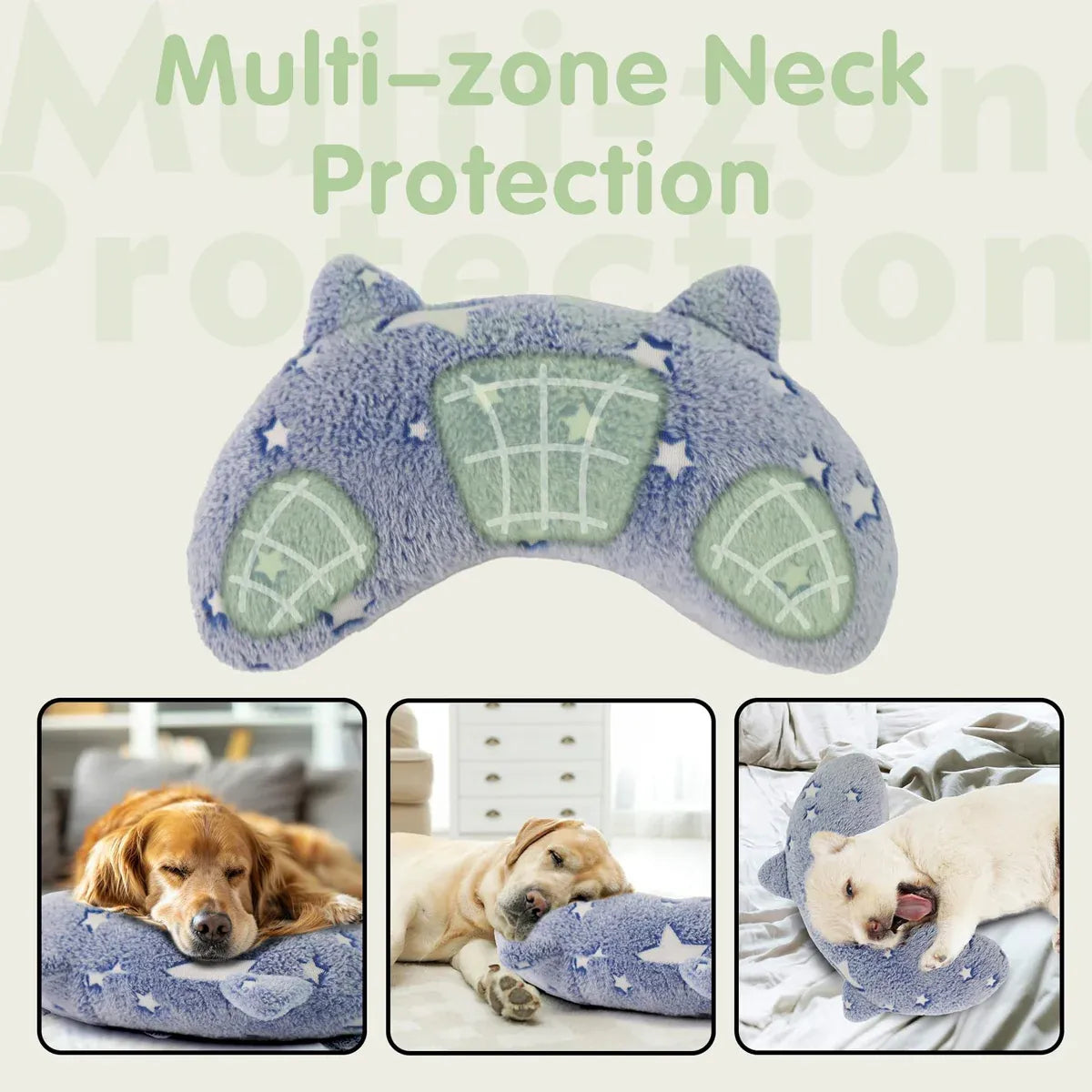 Premium U-Shaped Pet Neck Support Pillow - Grey L