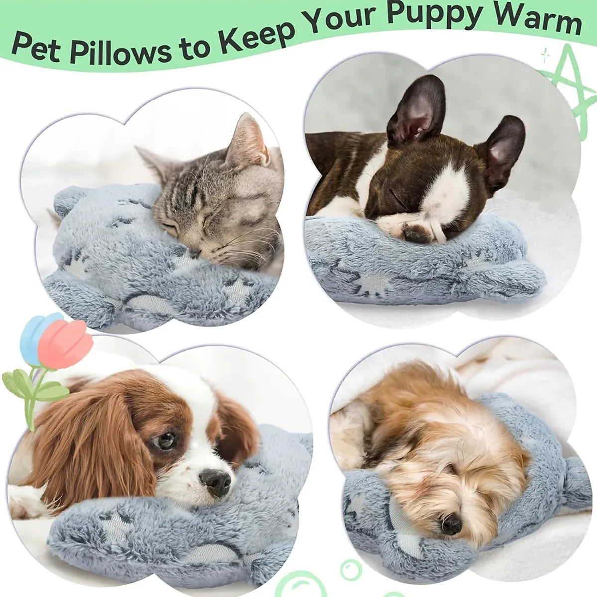 Premium U-Shaped Pet Neck Support Pillow - Grey L