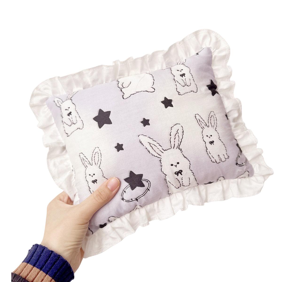 Premium Lace Cat Pillow Soft Pet Cushion - White Moon