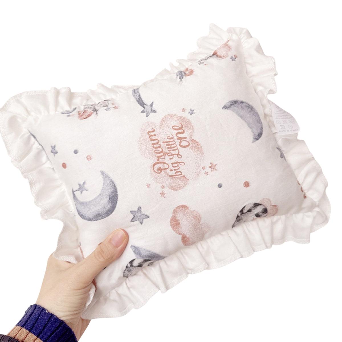 Premium Lace Cat Pillow Soft Pet Cushion - White Moon