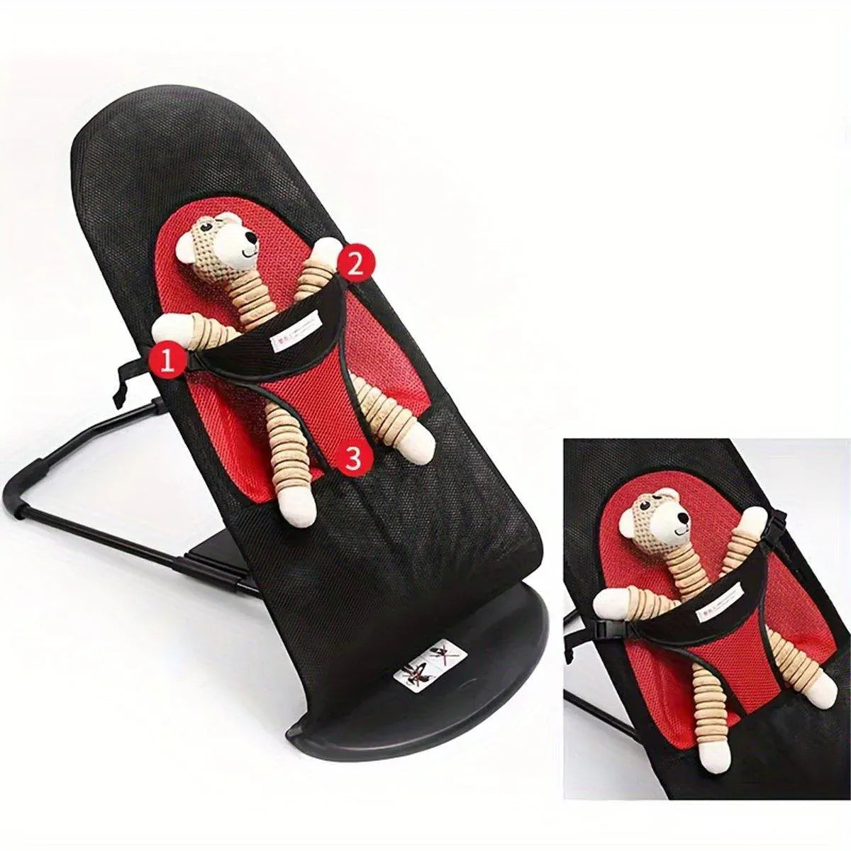 Premium Foldable Pet Rocking Chair Bed - Black