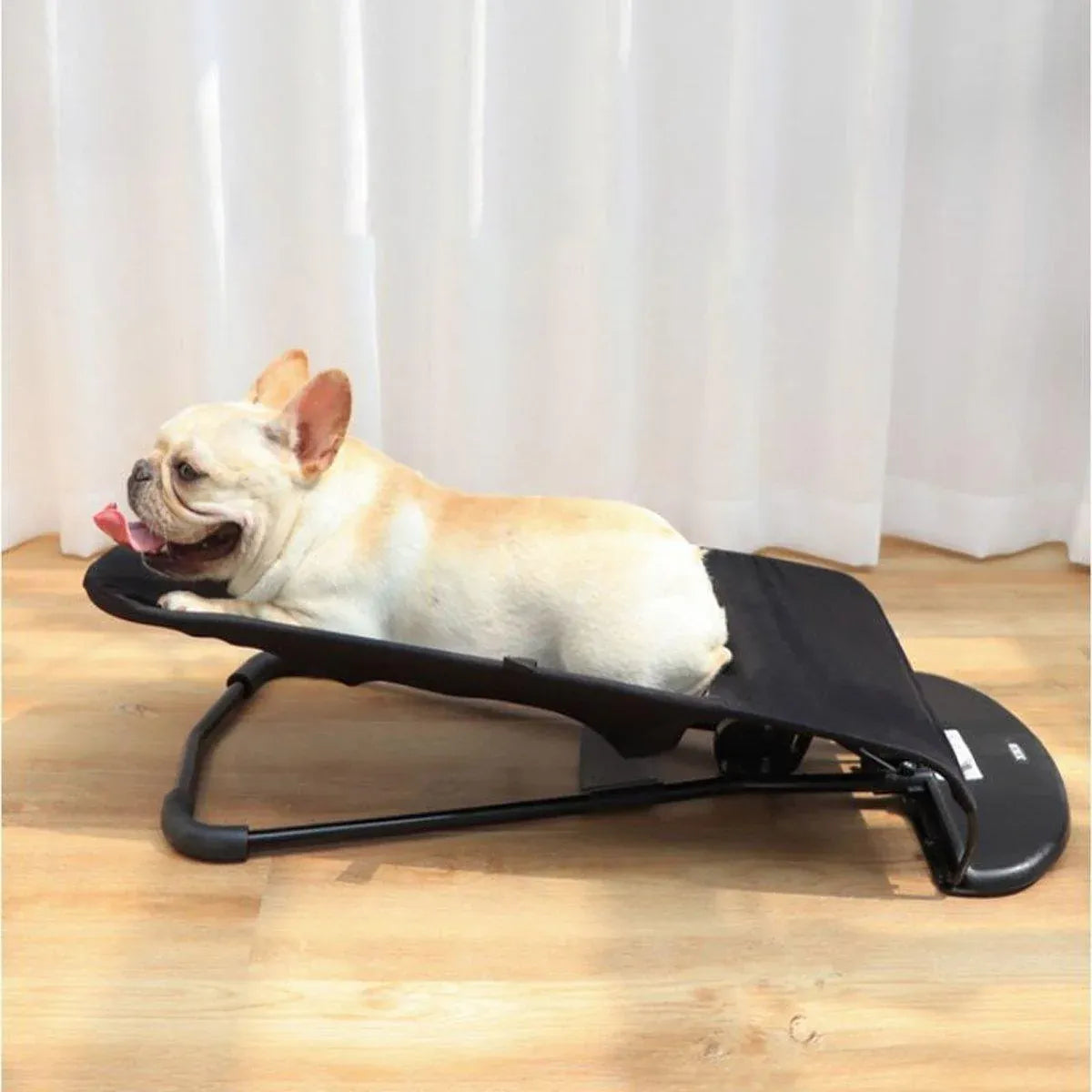 Premium Foldable Pet Rocking Chair Bed - Black