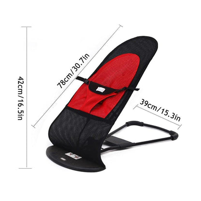 Pet Rocking Chair for Dogs Cats - Foldable, Ergonomic, 78x39x42 cm, Red