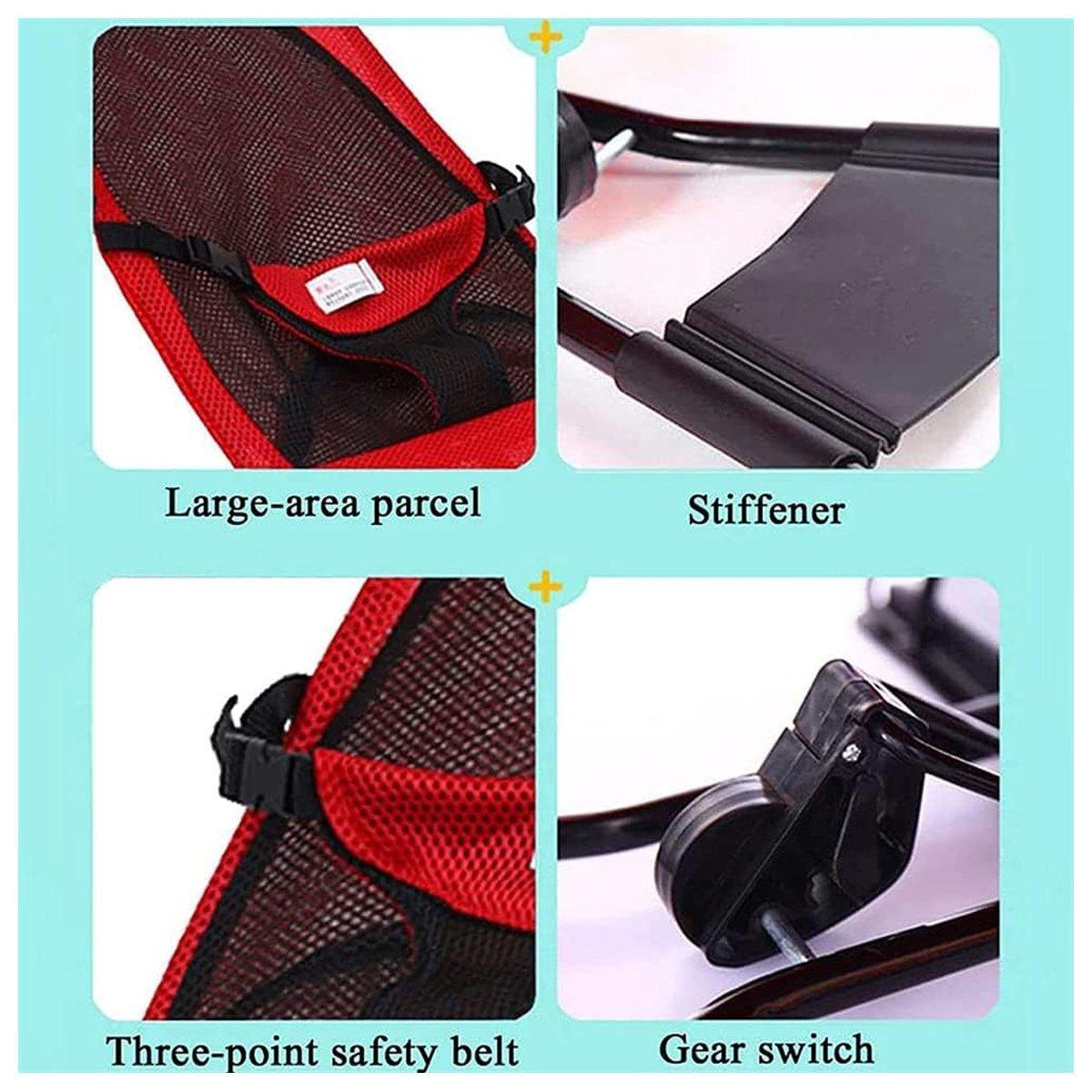 Pet Rocking Chair for Dogs Cats - Foldable, Ergonomic, 78x39x42 cm, Red