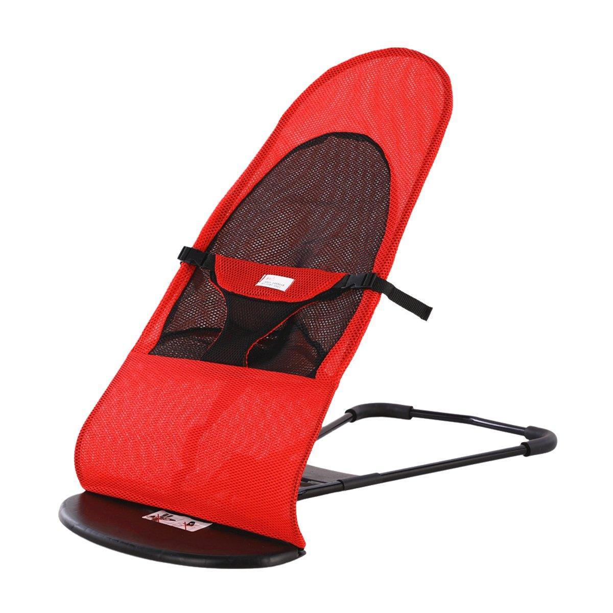 Pet Rocking Chair for Dogs Cats - Foldable, Ergonomic, 78x39x42 cm, Red