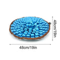Premium Blue & Brown Pet Snuffle Mat Slow Feeder Puzzle Toy