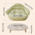 Premium Green Pet Sofa Bed with Washable Cushion & Wooden Legs