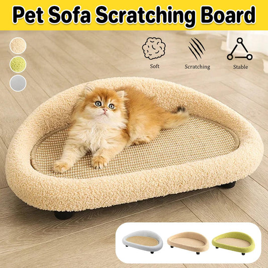 Large Cat Scratching Board Sofa - 24 x 14.96 x 7.08 inches - Scratch Resistant Nest for Cats and Kittens - Green