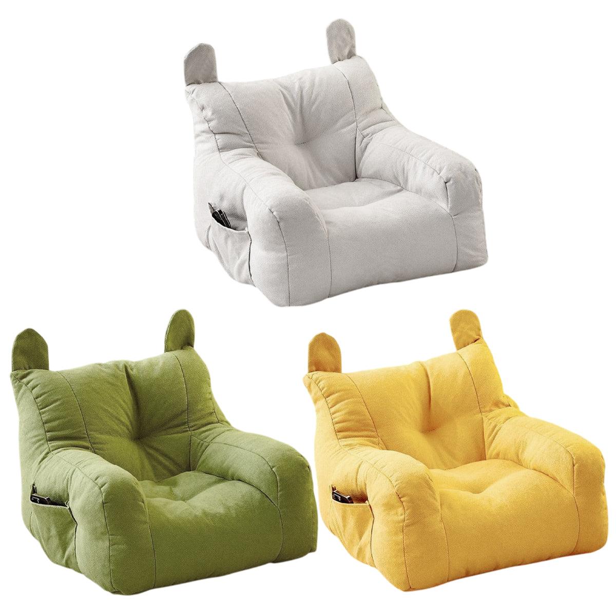 Bear-Shaped Pet Sofa Chair for Small Dogs - Comfortable Seat - Yellow