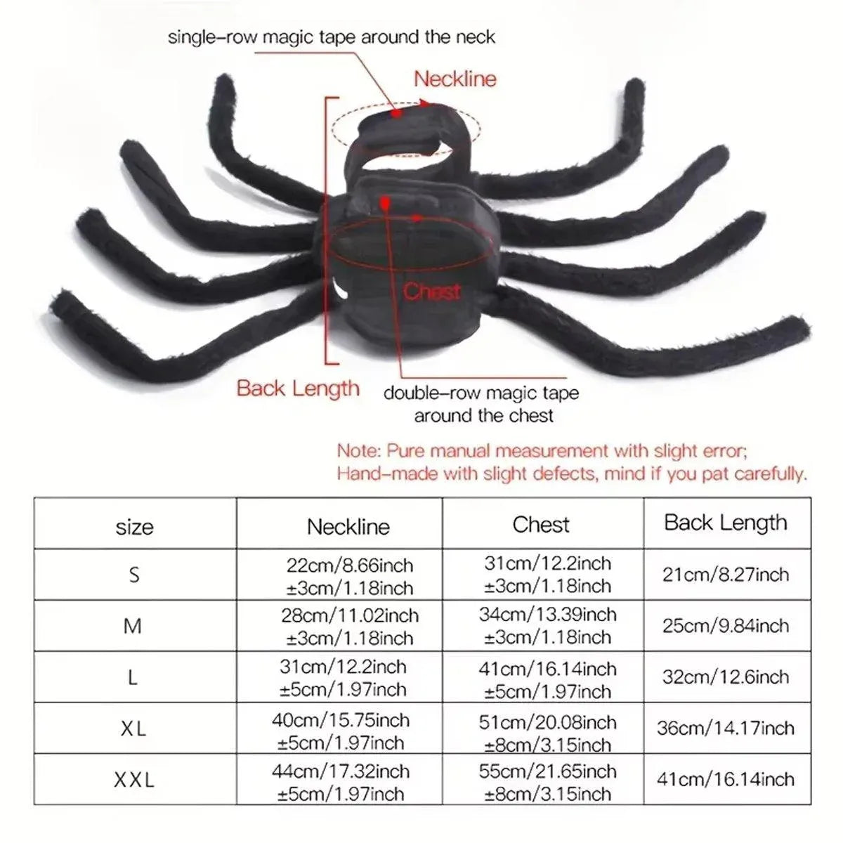 Premium Pet Spider Halloween Costume - Black L