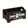 Wood Dog Treat Storage Box 23x12.5x13 cm with Paw Print Design - Black - SuperSaverAU - view 6